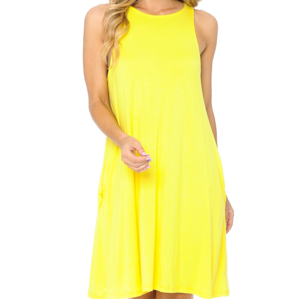 SLEEVELESS DRESS WITH POCKETS